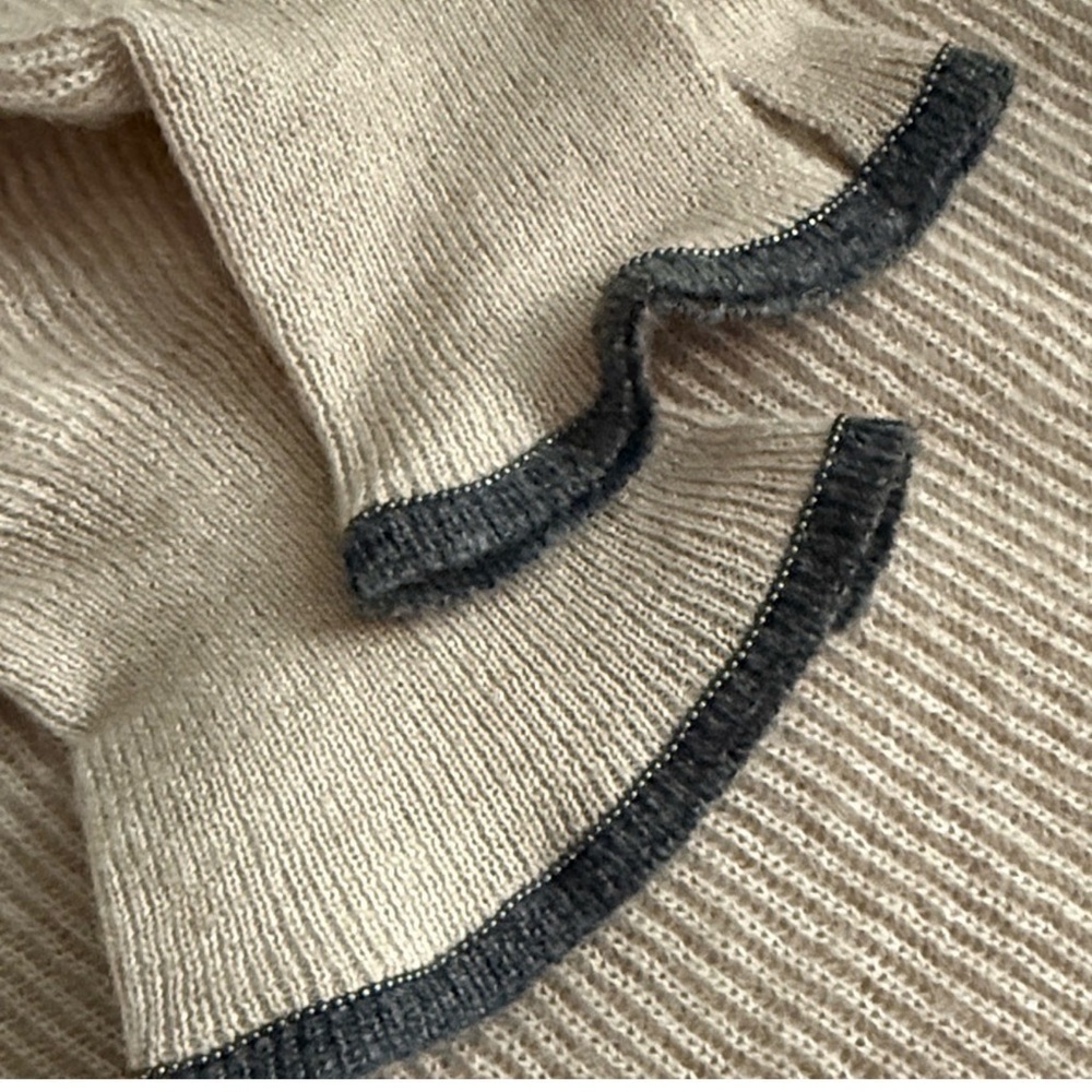 Brunello Cucinelli Taupe Knit Long Sleeve Garment Dress - Brand New with Tags - Picture 12 of 15